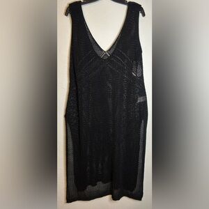 Black Knit Swim Coverup